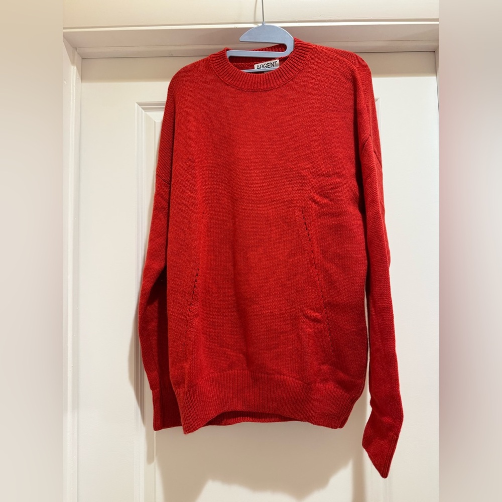Argent red sweater 100% wool/cashmere blend